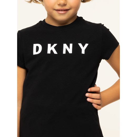 Bluzka dziewczęca DKNY czarna z krótkim rękawem 