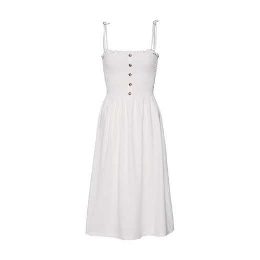 Sukienka biała Vero Moda z okrągłym dekoltem 