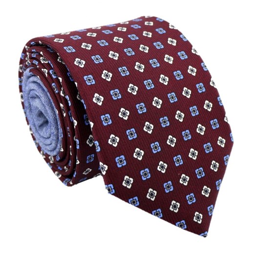 Czerwony krawat Luma Milanówek w abstrakcyjne wzory 