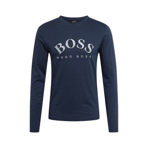 T-shirt męski niebieski Boss z długim rękawem 