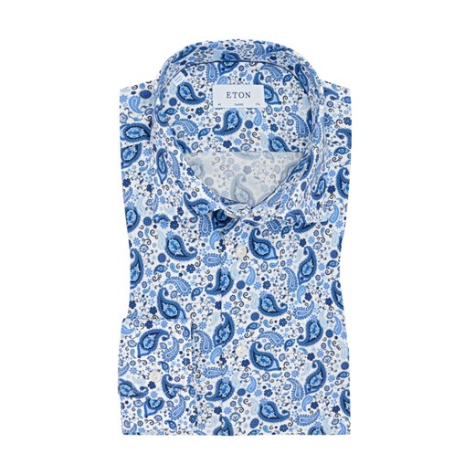 plussize:Eton, Koszula we wzór paisley, classic fit Niebieski  Eton 46 Hirmer DUŻE ROZMIARY