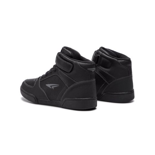 Buty sportowe damskie czarne Sprandi na płaskiej podeszwie bez wzorów sznurowane 