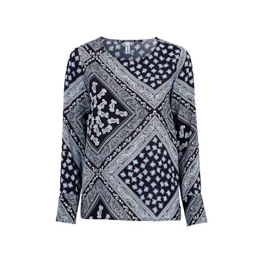 Bluzka damska Soyaconcept casual z długimi rękawami z tkaniny w abstrakcyjne wzory 
