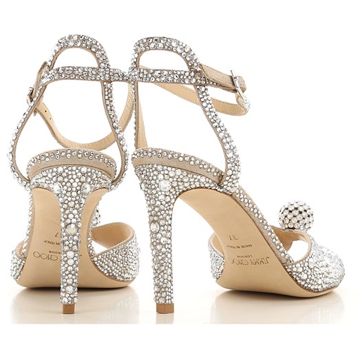 Jimmy Choo Sandały dla Kobiet, cielisty, Shimmer Suede Leather, 2019, 36 38 39 40 Jimmy Choo 40 RAFFAELLO NETWORK