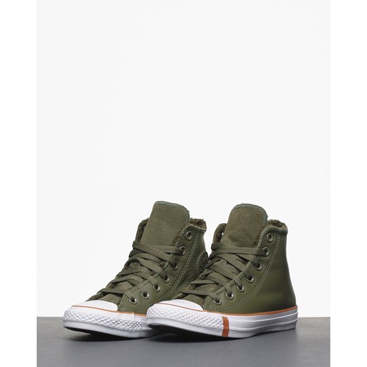 Trampki Converse Chuck Taylor All Star Hi Faux Leather Wmn (field surplus/white/honey) Converse  37.5 Roots On The Roof