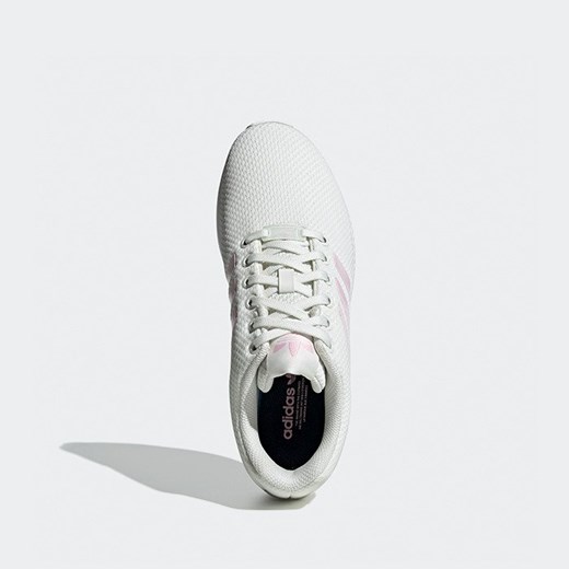 Sneakersy damskie białe Adidas Originals wiązane bez wzorów na platformie 