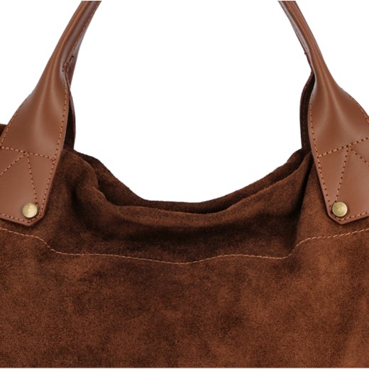 Shopper bag Genuine Leather mieszcząca a8 do ręki bez dodatków 