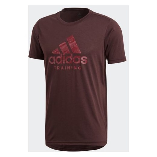 Koszulka męska FreeLift Logo Adidas (bordowa) Adidas  XL promocja SPORT-SHOP.pl 
