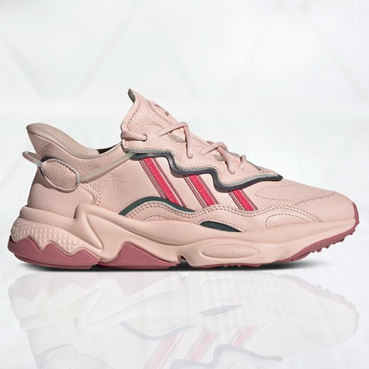 Buty sportowe damskie Adidas gładkie różowe na wiosnę 