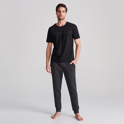 Reserved - Bawełniana piżama ze spodniami - Czarny Reserved  S 