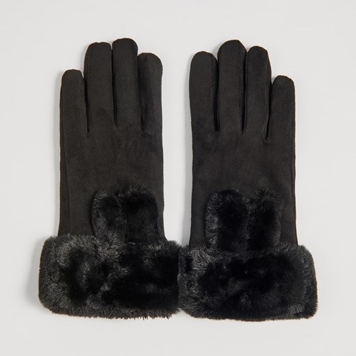 Czarne rękawiczki Sinsay casual 