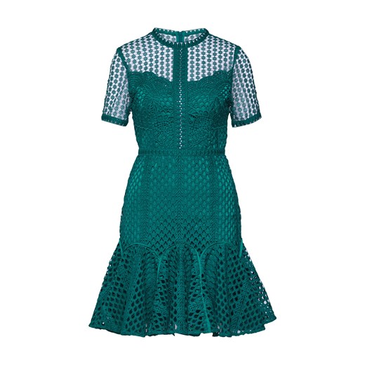Sukienka z krótkimi rękawami zielona balowe 