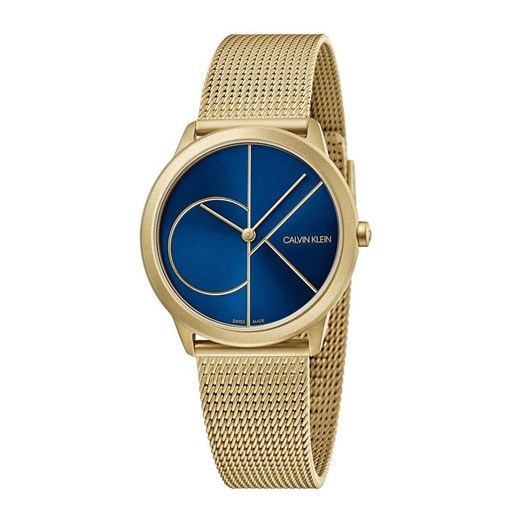 Zegarek złoty Calvin Klein analogowy 