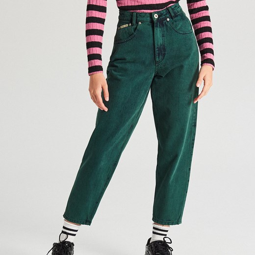Cropp - Mom jeans - Zielony