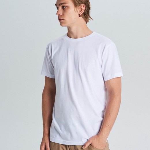 T-shirt męski Cropp biały casualowy 