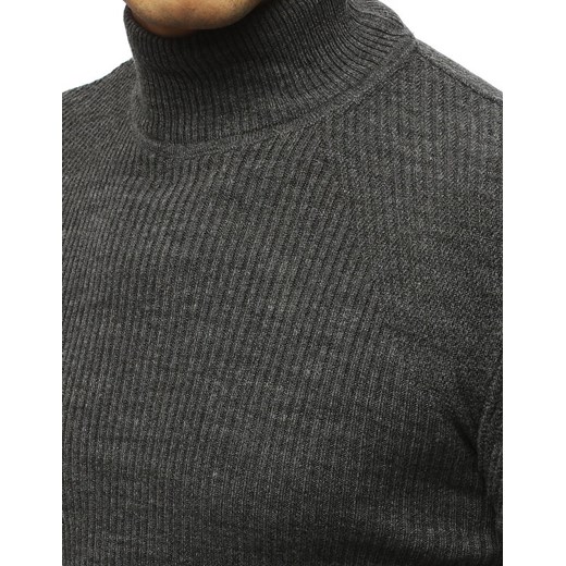 Sweter męski półgolf ciemnoszary (wx1435)  Dstreet XL okazja  