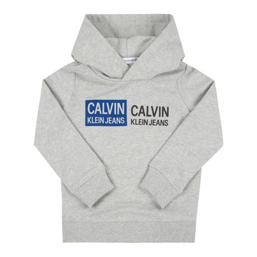 Bluza chłopięca Calvin Klein jeansowa z napisami 