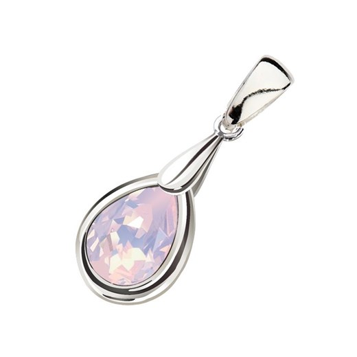 Srebrny wisiorek rodowany z kryształem Swarovski W 2095 : Kolor - Rose Water Opal Polcarat Design   
