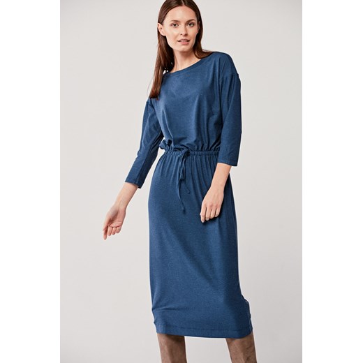 Sukienka Marie Zélie luźna niebieska oversize'owa z wiskozy 