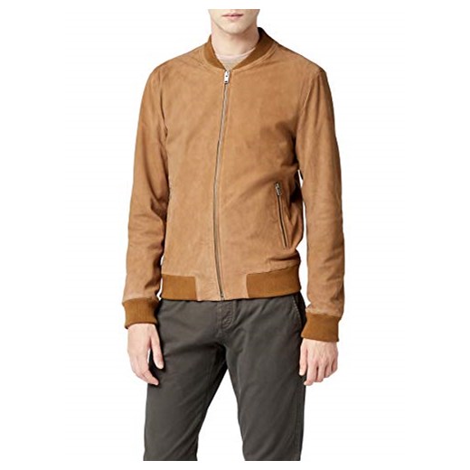 Selected Homme kurtka męska shnmark Suede Bomber Jacket noos, kolor: beżowy (camel)