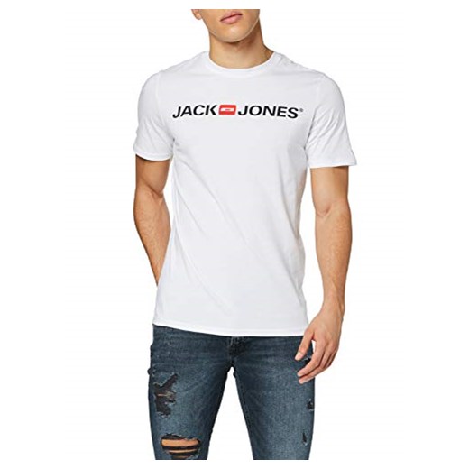 JACK & JONES męska koszulka z logo Jjecorp Tee Ss Crew Neck Noos -  krój dopasowany xxl