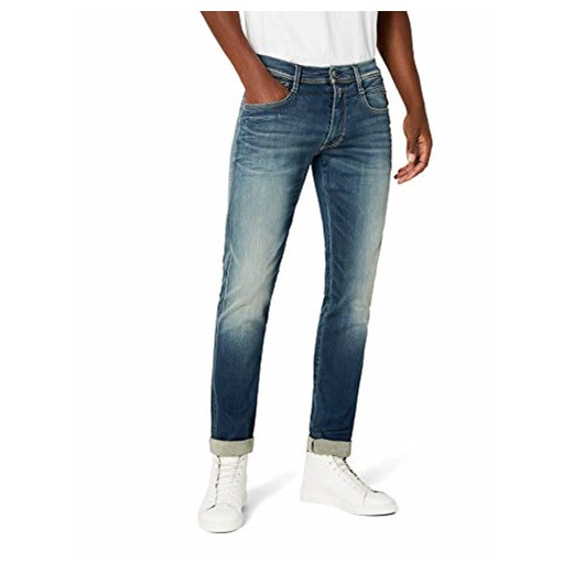 Replay Hyperflex męskie stretch spodnie jeansowe Anbass, kolor: niebieski (Blue Denim 9)