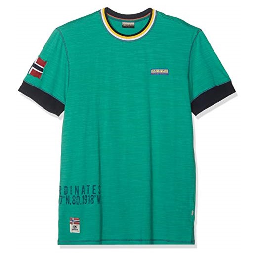 Napapijri Męski T-shirt Seech Alhambra Green -  xl