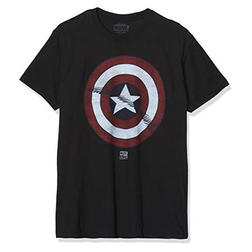 Marvel męski Captain America Short Sleeve T-Shirt -  xl czarny