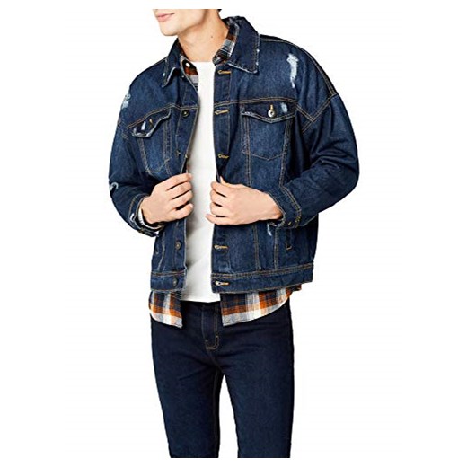 Kurtka Urban Classics Ripped Denim Jacket dla mężczyzn, kolor: niebieski