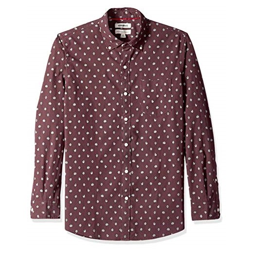 goodthreads męska koszula Standard-Fit Long-Sleeve printed poplin Shirt -  bluzki l