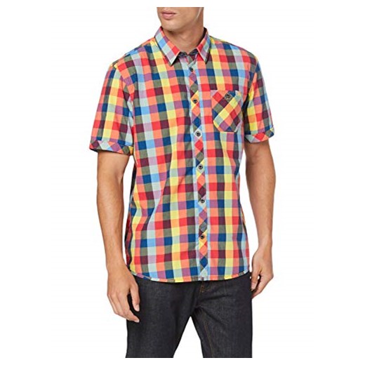 TOM TAILOR dla mężczyzn bluzki, koszulki i koszule w kratkę -  krój regularny s