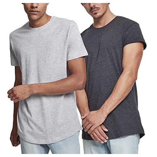 Urban Classics męski t-shirt Shaped Long Tee, dwupak -  XS
