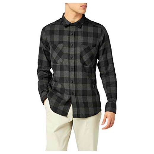 Urban Classics męska koszula flanelowa z długim rękawem i kieszeniami na piersi -  krój regularny xxl
