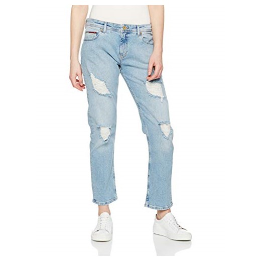 Damskie spodnie dżinsy Hilfiger Denim Straight Cropped Lana frlbl, kolor: niebieski