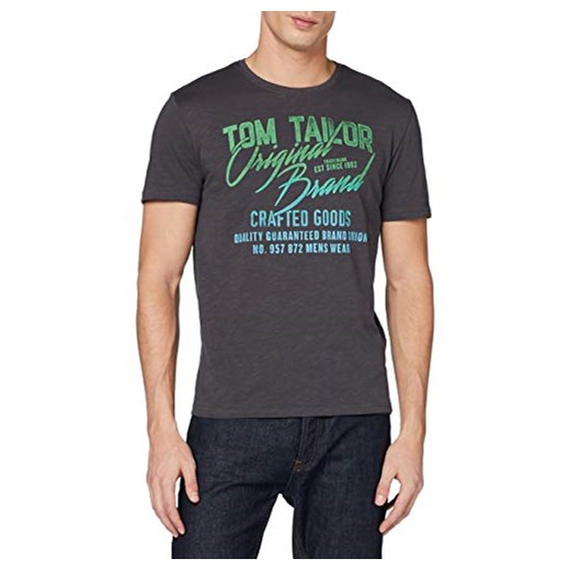 TOM TAILOR T-shirt mężczyźni, kolor: szary (Tarmac Grey 2983)