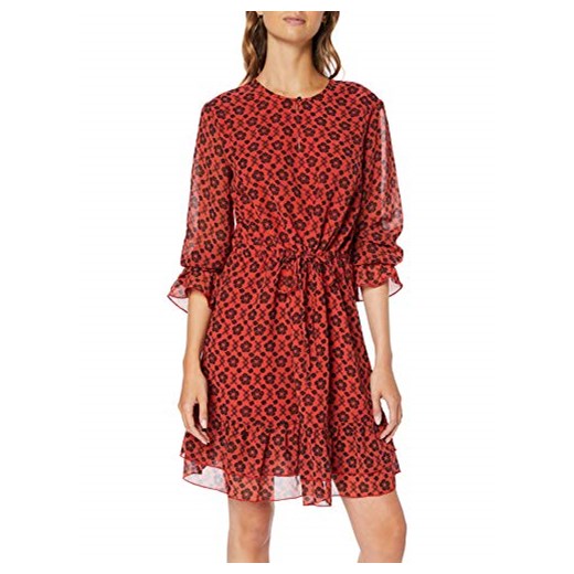 Scotch & Soda damska sukienka Sheer Printed Ruffle Dress -  s