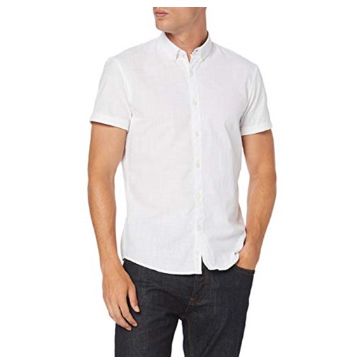 TOM TAILOR Denim bluzki, koszulki i koszule prosta koszula, kolor: biały