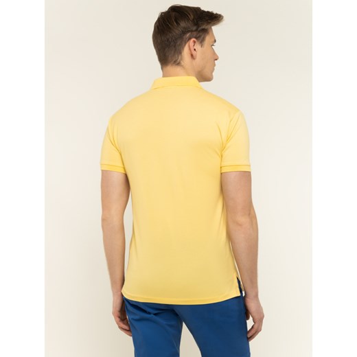 Żółty t-shirt męski Polo Ralph Lauren z krótkim rękawem 