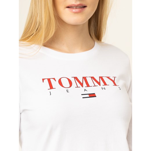 Bluzka damska Tommy Jeans biała z napisami 