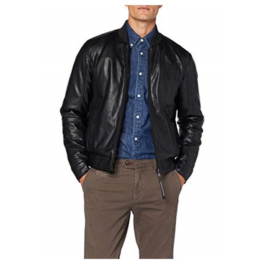 Trussardi Jeans Bomber Regular Fit Soft Ecolea męska kurtka bomberka -  Kurtka w stylu bomber jacket   sprawdź dostępne rozmiary Amazon