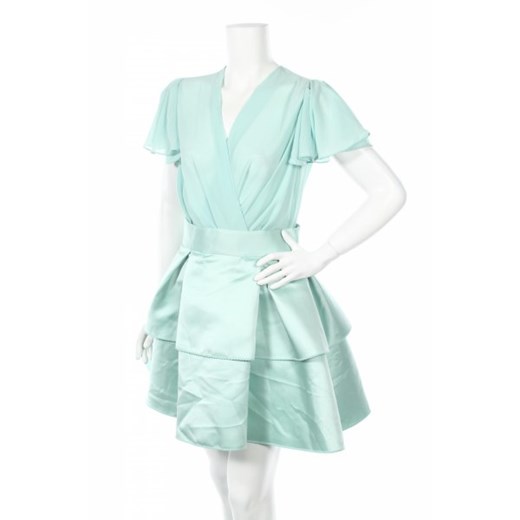 Sukienka zielona Elisabetta Franchi mini rozkloszowana 
