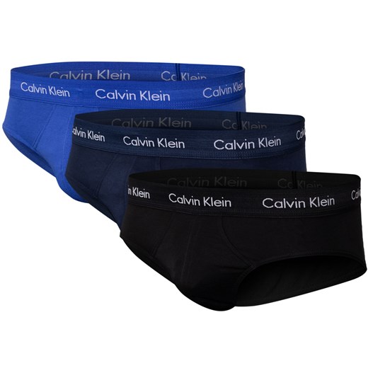CALVIN KLEIN MAJTKI MĘSKIE COTTON STRETCH 3 PAK BLUE/NAVY/BLACK U2661G 4KU  Calvin Klein L messimo wyprzedaż 