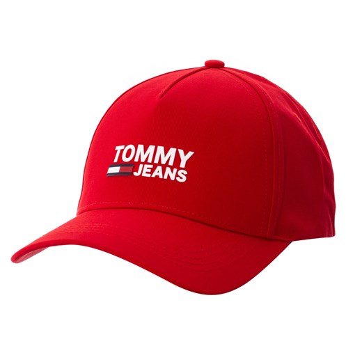 TOMMY HILFIGER CZAPKA Z DASZKIEM TJM LOGO CAP RED AM0AM05622 XA9 Tommy Hilfiger   wyprzedaż messimo 