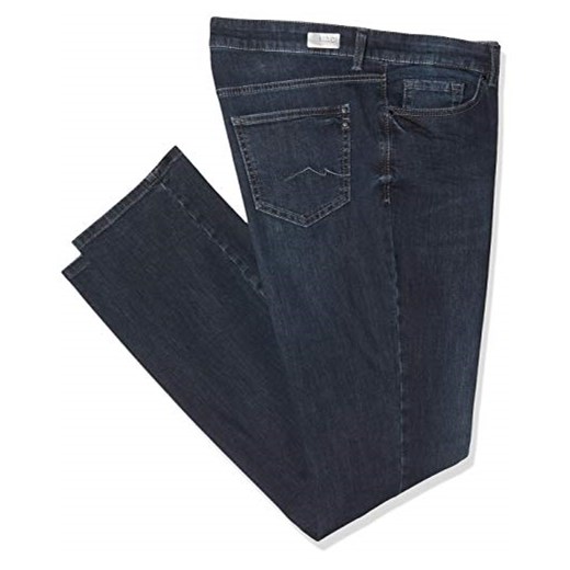 MAC Jeans spodnie damskie Melanie niebiesko-ciemne -  prosty 46W / 34L   sprawdź dostępne rozmiary Amazon