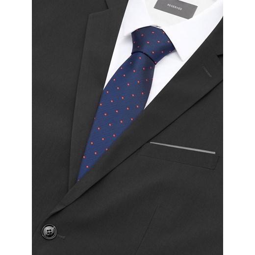 Reserved - Wzorzysty krawat - Granatowy Reserved  One Size 