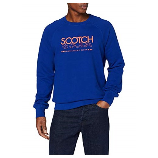Męska bluza Scotch & Soda Signature Sweat w regularnym kroju -  krój regularny l   sprawdź dostępne rozmiary Amazon