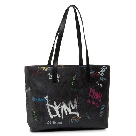 Shopper bag DKNY na ramię duża młodzieżowa 
