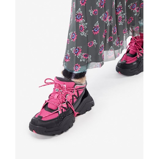 Buty sportowe damskie Kenzo w stylu młodzieżowym sznurowane młodzieżowe bez wzorów na platformie 