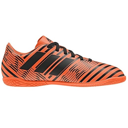 Buty sportowe dziecięce Adidas pomarańczowe sznurowane w paski 