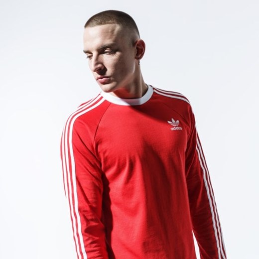 T-shirt męski Adidas czerwony w sportowym stylu 
